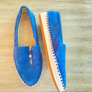 Anne Klein Women's Jax Loafer Flat Espadrilles size 10.5 Navy